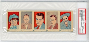 1926 W512 Movie Stars Uncut Sheet with Lon Chaney and Douglas Fairbanks PSA Authentic(PSA 1 of 1)